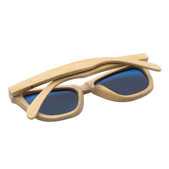 Lunettes de soleil en bambou naturel avec étui pour hommes et femmes