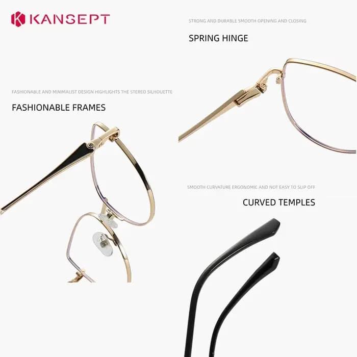 KANSEPT lunettes Femme lentilles optiques avec recette