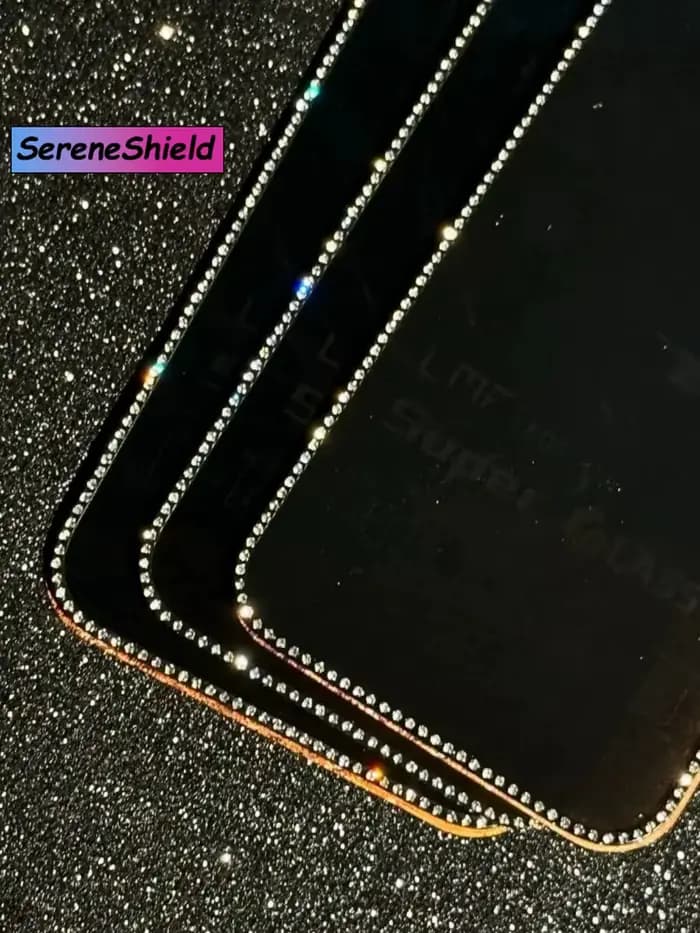 Verre trempé de luxe à paillettes diamant pour iPhone 17 Pro Max 17 pro 17air avec strass protecteur d'écran de confidentialité Film avant 17