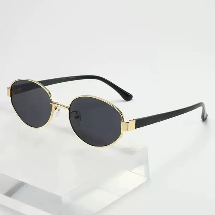 Lunettes de soleil de luxe en métal à imprimé léopard pour femmes et hommes