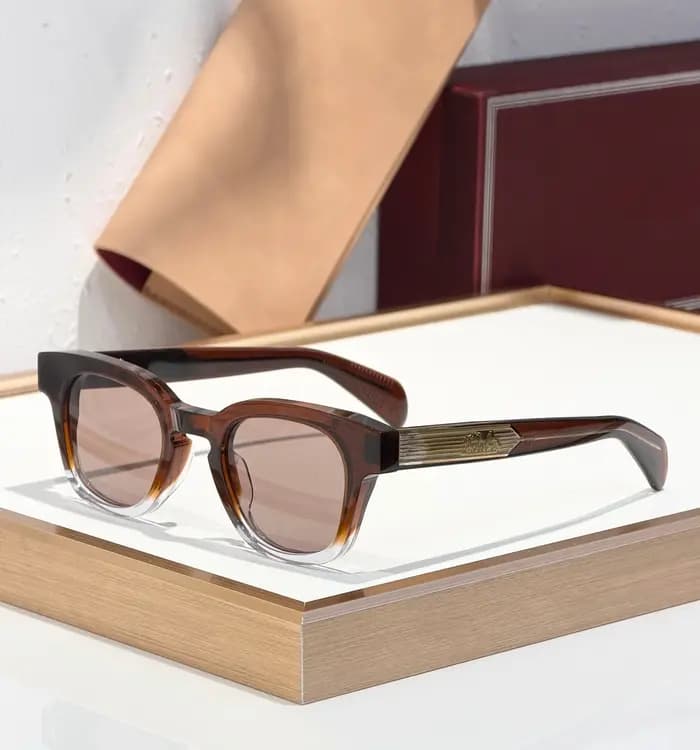 Nouvelles Lunettes de Soleil Artisanales Julien 2026 – Monture Épaisse en Fibre d'Acétate de Haute Qualité pour Vacances et Voyages
