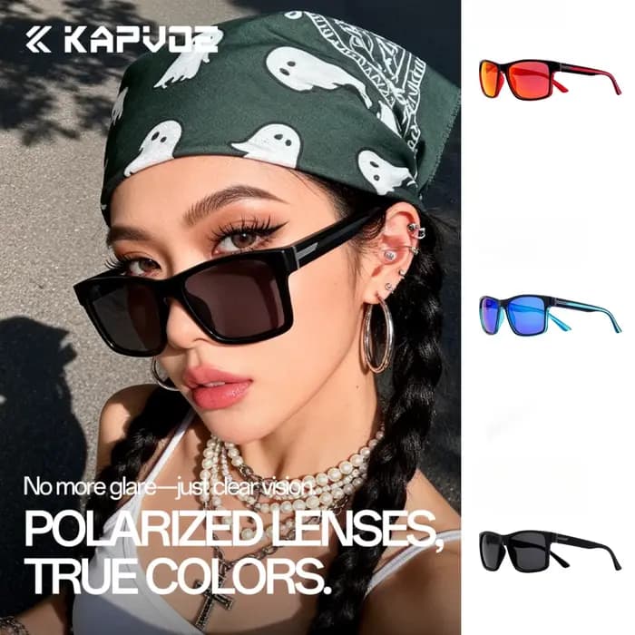 Lunettes de soleil polarisées Kapvoe Fashion pour hommes
