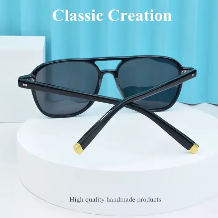 ROGBAE Vintage Acetate Sunglasses Men BJORN Retro Designer UV400 Sun glasses Women Handmade Luxury Brand Sunglass
