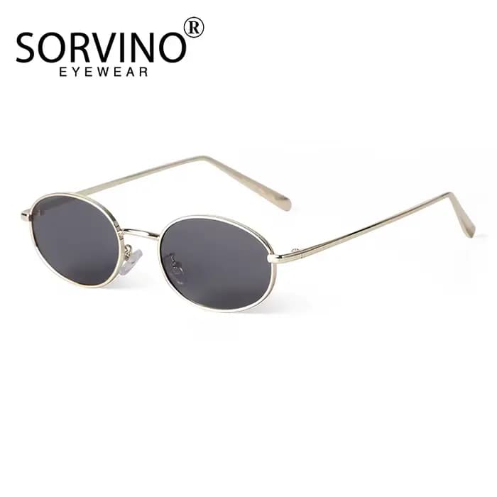 SORVINO rétro petites lunettes de soleil ovales Vintage pour hommes et femmes luxe concepteur unisexe