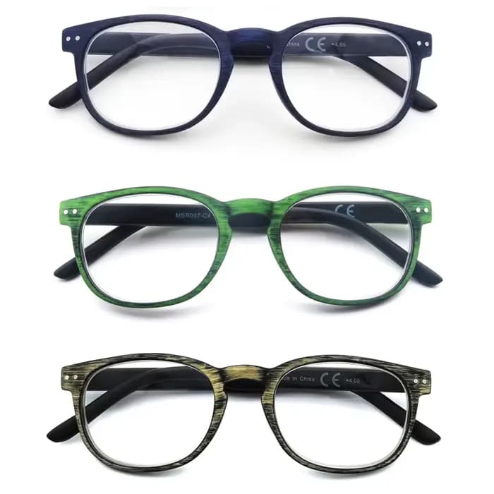 MODFANS – lunettes de lecture rondes aspect bois pour hommes et femmes