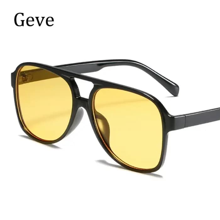 Lunettes de soleil populaires jaunes style pilote pour femme 2026
