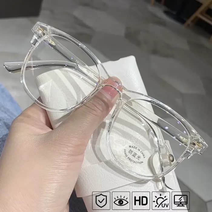 Monture de lunettes d'ordinateur transparente tendance pour femmes et hommes