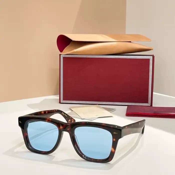 SPACE ODYSSEY HEYWOOD Lunettes de soleil ovales en acétate vintage de haute qualité