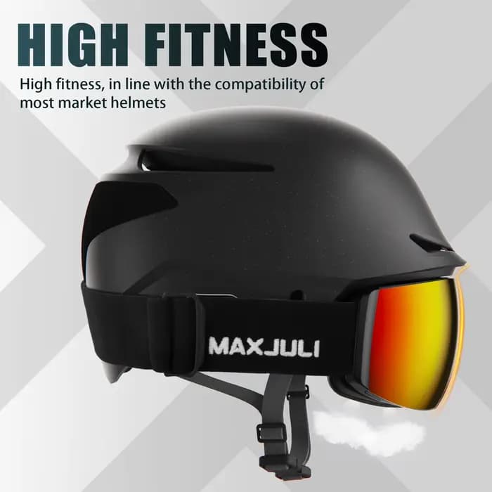 MAXJULI lunettes de Ski magnétiques professionnelles Double couche lentille Anti-buée UV400 Ski Snowboard