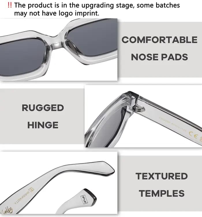 SHEEN KELLY lunettes de soleil rétro Hexagonal épais hommes femmes à la mode surdimensionné carré