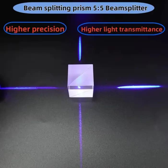 Diviseur de Faisceau Optique 20 * 20 * 20 mm Prisme de Division en Verre K9 Rapport Spectral 50%:50% avec Revêtement Anti-Reflet