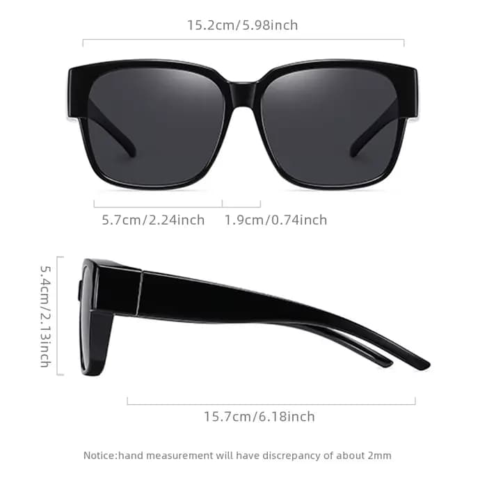 Lunettes de soleil polarisées surdimensionnées tendance à porter par-dessus