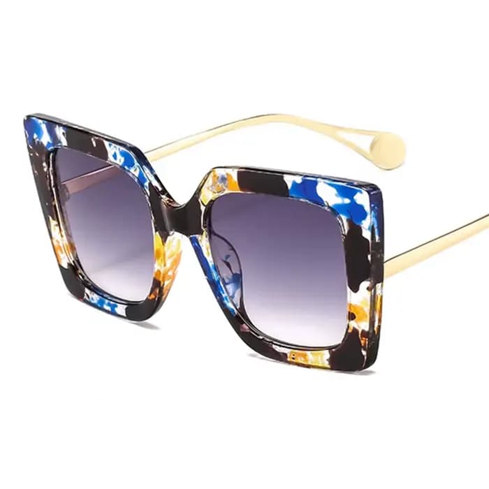 Lunettes carrées noires pour femmes, surdimensionnées, monture transparente, à la mode, collection 2021