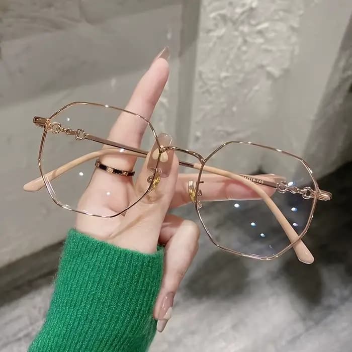 1 paire de lunettes ovales élégantes
