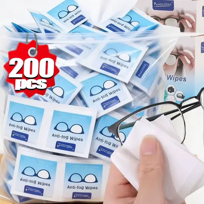 100-200 lingettes jetables pour lunettes - Chiffons de nettoyage pour verres et écrans