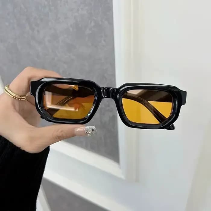 Lunettes de soleil rectangulaires de luxe pour femmes et hommes