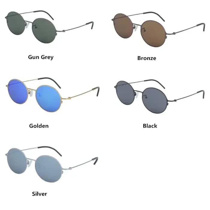 Hommes ronds pur titane lunettes de soleil femmes classique conduite
