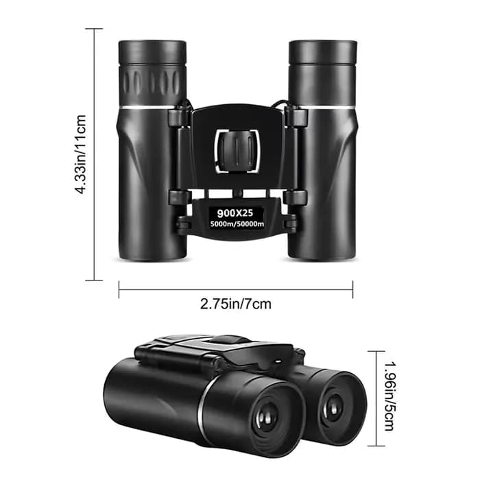 900x25 HD jumelles puissantes 9000M longue portée pliant Mini télescope BAK4 FMC optique pour les Sports de chasse Camping en plein air voyage