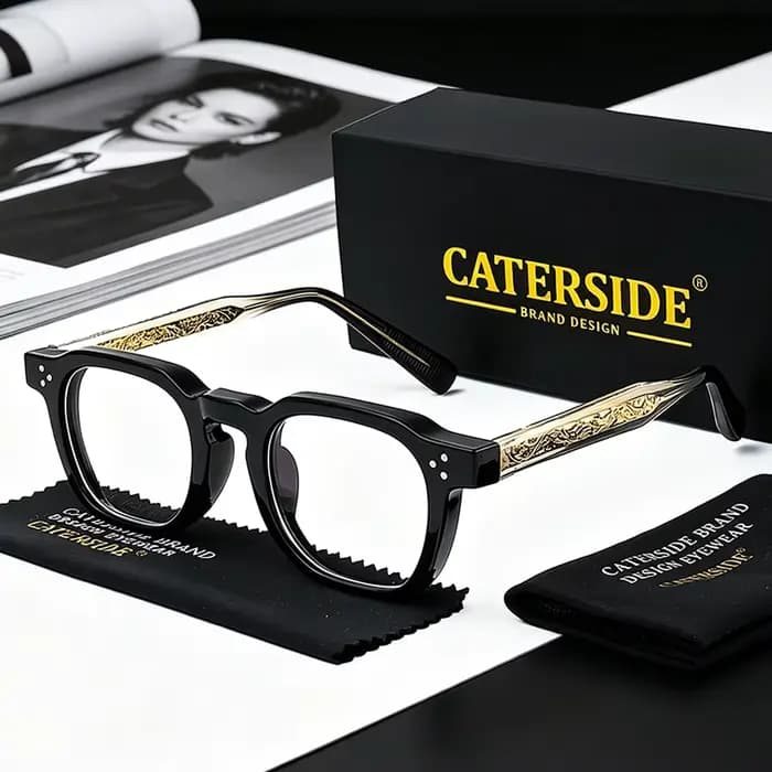Caterside Nouvelles Lunettes Carrées Plates pour Hommes et Femmes
