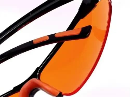 Lunettes de protection orange pour laboratoire dentaire, bloquant les lumières LED UV bleues, pour le durcissement, couleur orange