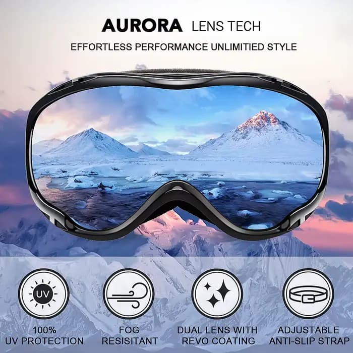 Prévention Jcorde I-Lunettes de ski anti-buée avec protection UV