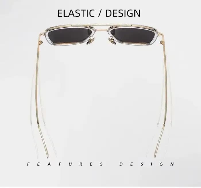 Steam Punk Tony Stark lunettes De soleil hommes femmes mode carré conduite