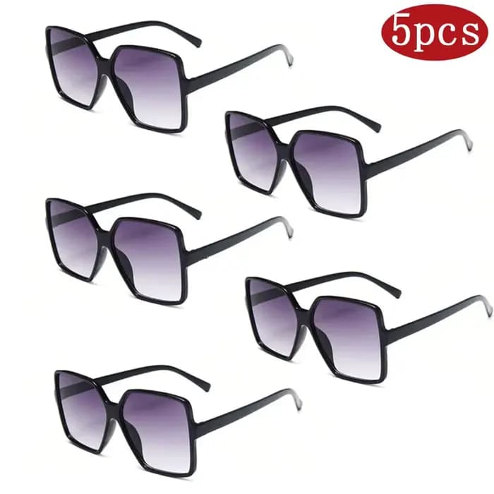 1/3/4/5 pièces mode surdimensionné carré lunettes de soleil femmes marque de luxe personnalité dégradé
