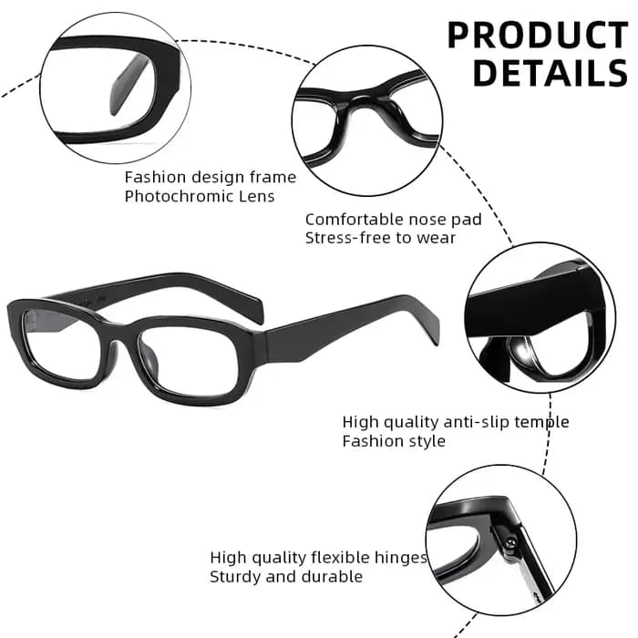 Lunettes photochromiques rectangulaires pour femmes