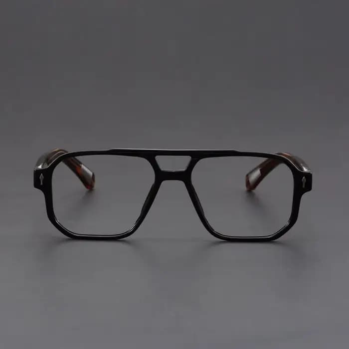 Lunettes de soleil rétro à double pont pour hommes