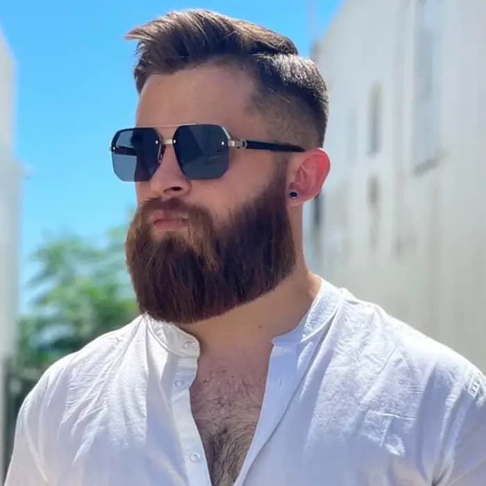 Lunettes de soleil carrées en métal pour hommes
