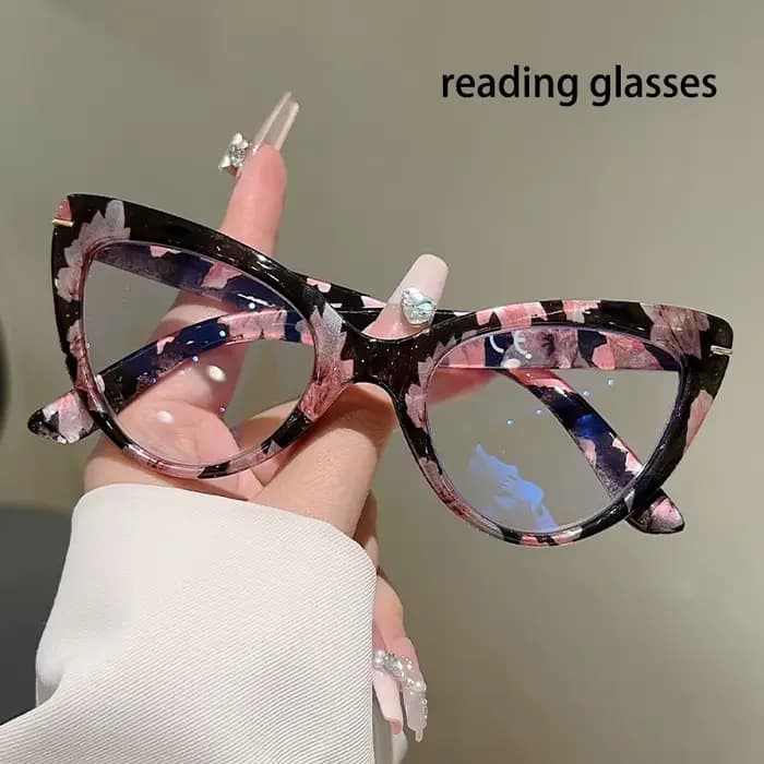 KAMMPT lunettes de lecture œil de chat surdimensionnées mode bloquant la lumière bleue montures optiques Design élégant