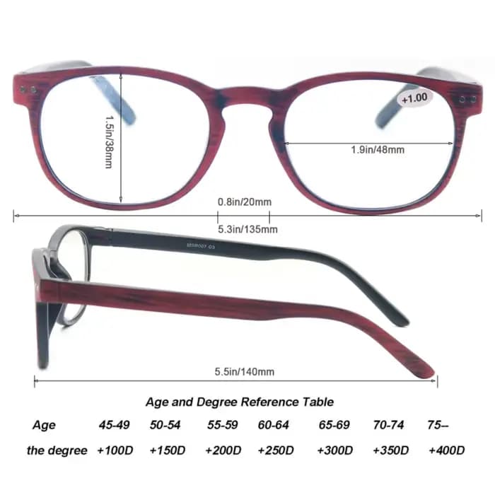 MODFANS – lunettes de lecture rondes aspect bois pour hommes et femmes