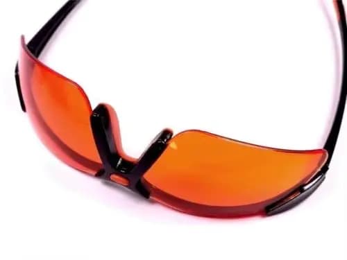 Lunettes de protection orange pour laboratoire dentaire, bloquant les lumières LED UV bleues, pour le durcissement, couleur orange
