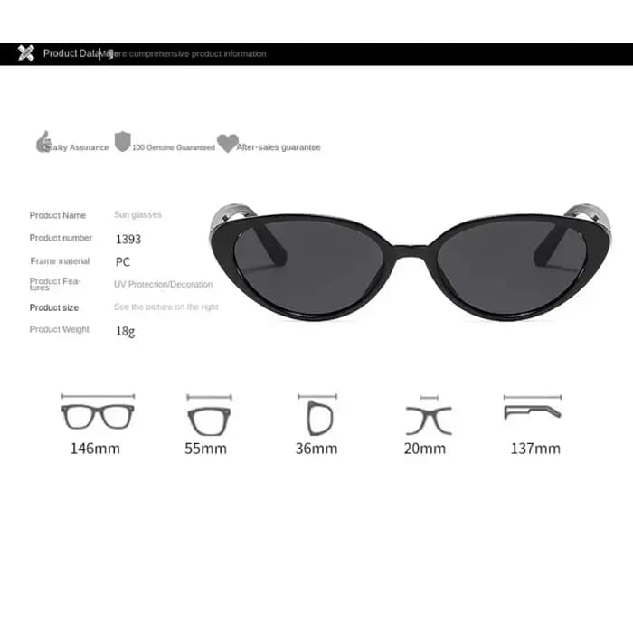 Lunettes de soleil œil de chat marron tendance pour femme
