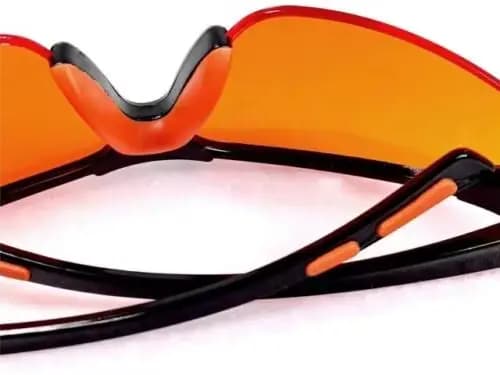 Lunettes de protection orange pour laboratoire dentaire, bloquant les lumières LED UV bleues, pour le durcissement, couleur orange