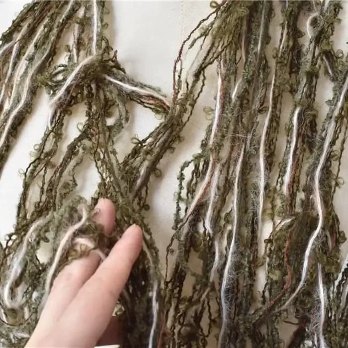 Mélange de laine vert enge, accessoires de dentelle de transformation, conception de mariage, décoration de vêtements, matériaux faits à la main, tissu de ligne