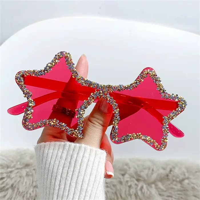 Lunettes de soleil sans bords en strass pour femmes