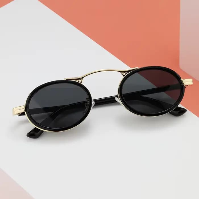 Rétro petit ovale Anti lumière lunettes femmes classique haute qualité nuances mode métal cadre INS