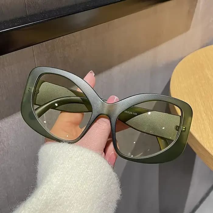 Lunettes de soleil vintage à grande monture pour hommes et femmes