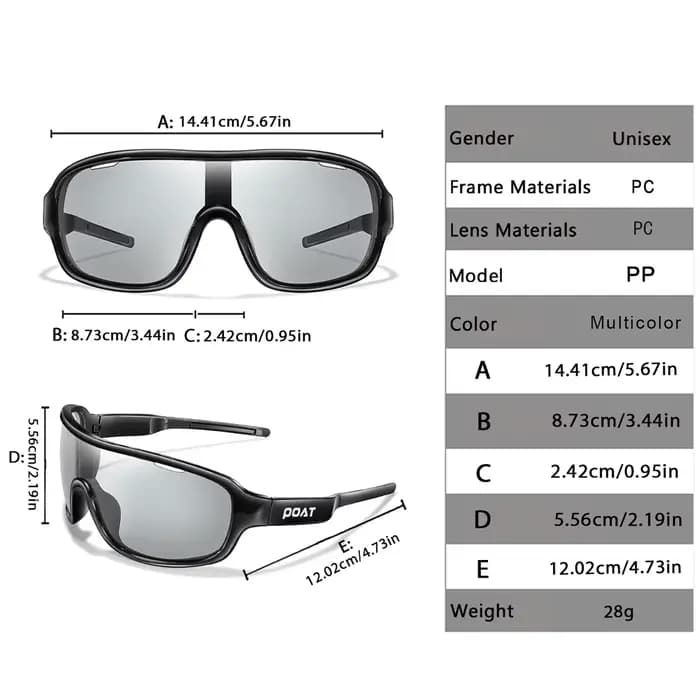 Lunettes de soleil photochromiques pour hommes et femmes