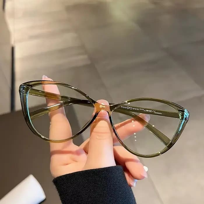 Lunettes de myopie transparentes œil de chat pour femmes