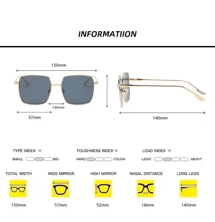 Lunettes de soleil unisexes vintage pour femmes et hommes