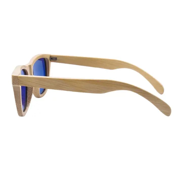 Lunettes de soleil en bambou naturel avec étui pour hommes et femmes