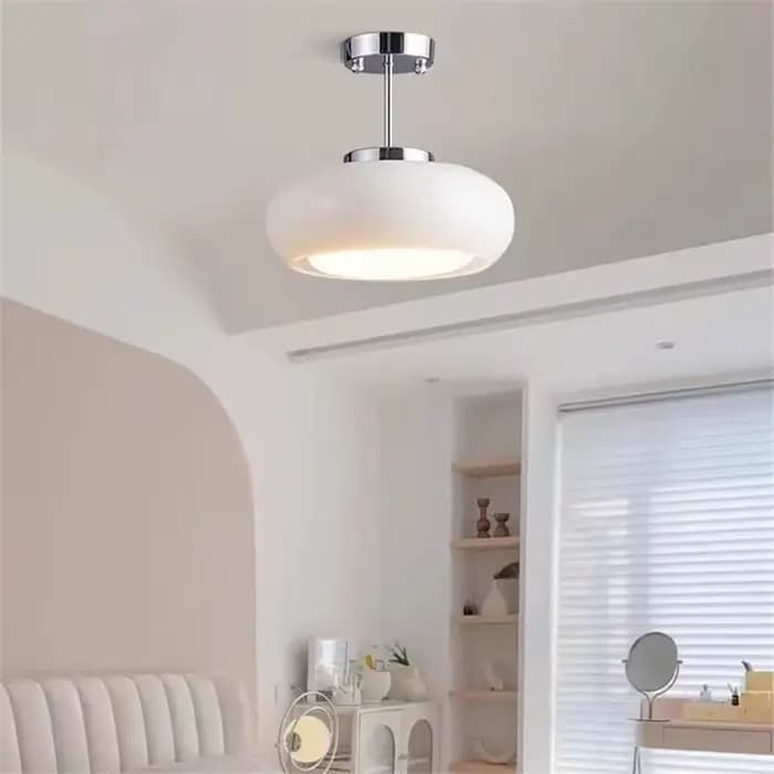 Lustre de plafond en verre orange vintage, lustre de salon facilement Kevin pour chambre à coucher, décor de restaurant, lampe de face de salle à manger française