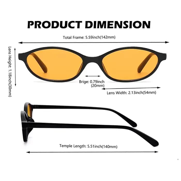 Lunettes de soleil ovales pour femmes