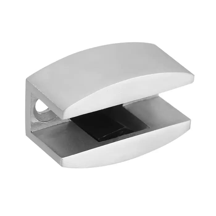 Fixation de guidage de sol pour porte coulissante en verre sans cadre, argent 304, en acier inoxydable, pour salle de douche, Guide de fond de sol, bouchon de porte