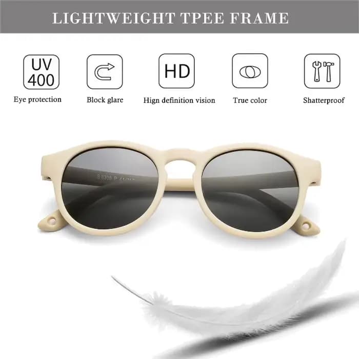 0-3 ans nouveau-né mode bébé premières lunettes de soleil avec sangle ronde Flexible UV400 polarisé infantile Silicone
