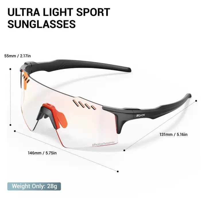SCVCN lunettes de cyclisme photochromiques UV400