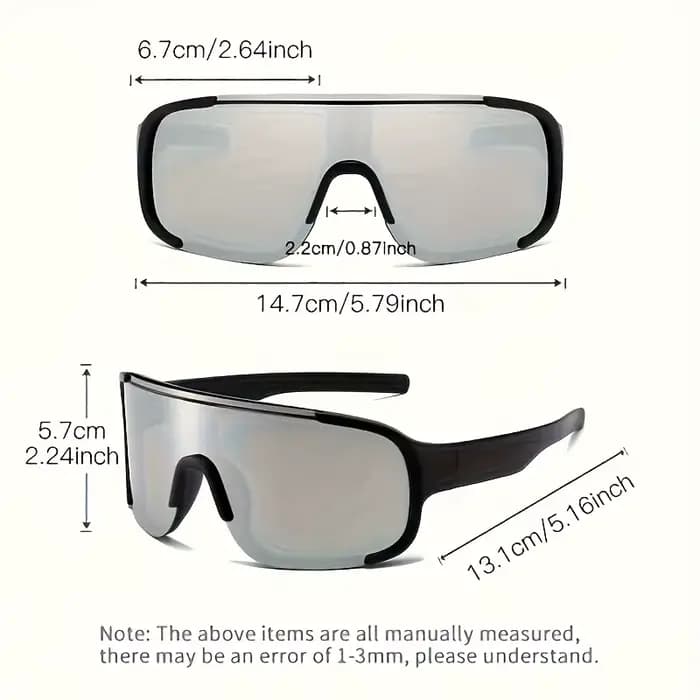 2 paires de lunettes de mode style technologie futuriste Y2K avec grande monture