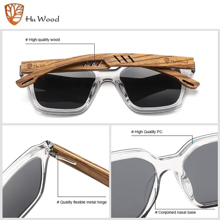 HU bois lunettes de soleil femmes concepteur de mode